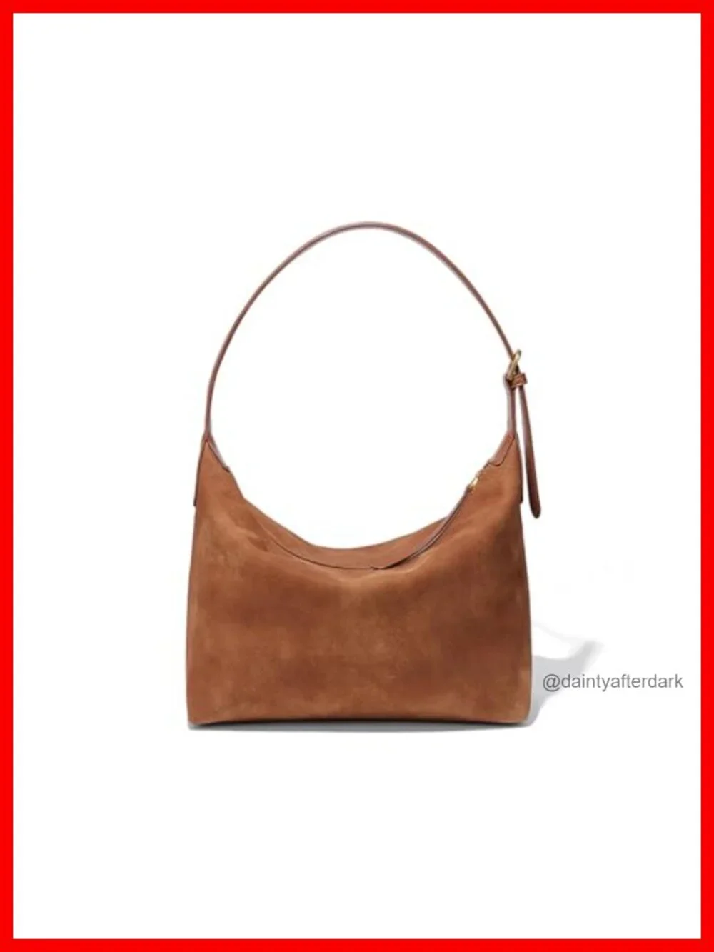 Faux Suede Hobo Bag Medium Shoulder Crossbody Adjustable Strap